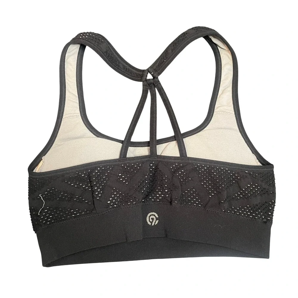 Champion C9 Womens Black Seamless Strappy Racerback Sports Bra Small N9813
